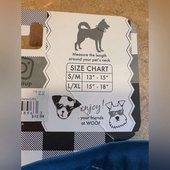 Woof Pet Bandana New Big Bro Size L/XL 15-18 in NWT Pregnancy Announcement - Picture 7 of 9